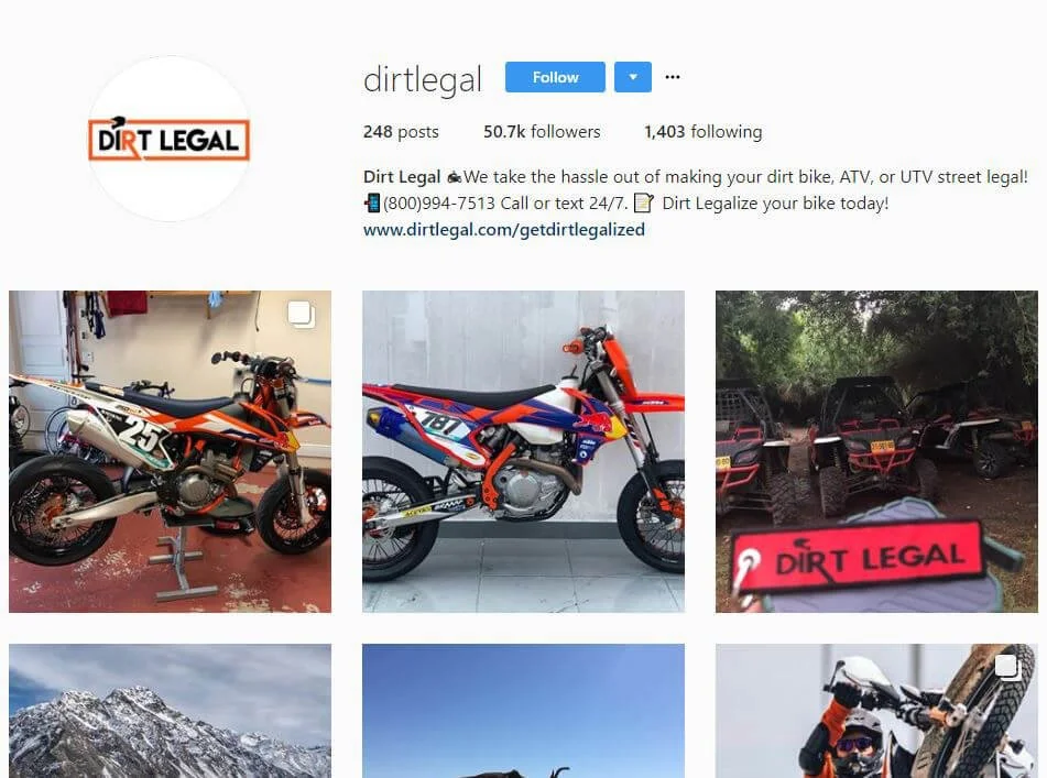 dirt legal instagram