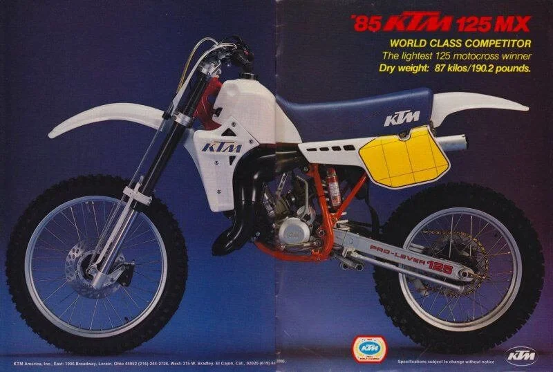KTM 125 MX bike