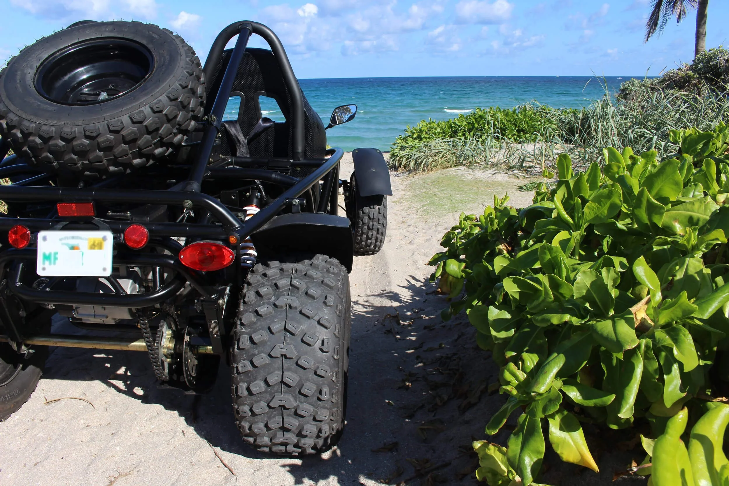 go kart with license plate