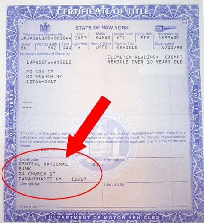 certificate of title