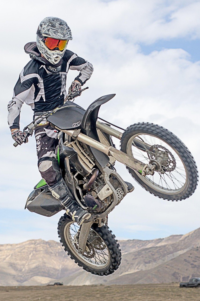 dirt bike on the open road after proper registration.
