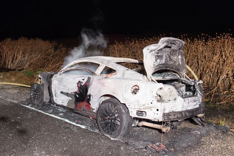 stolen and crashed mustang