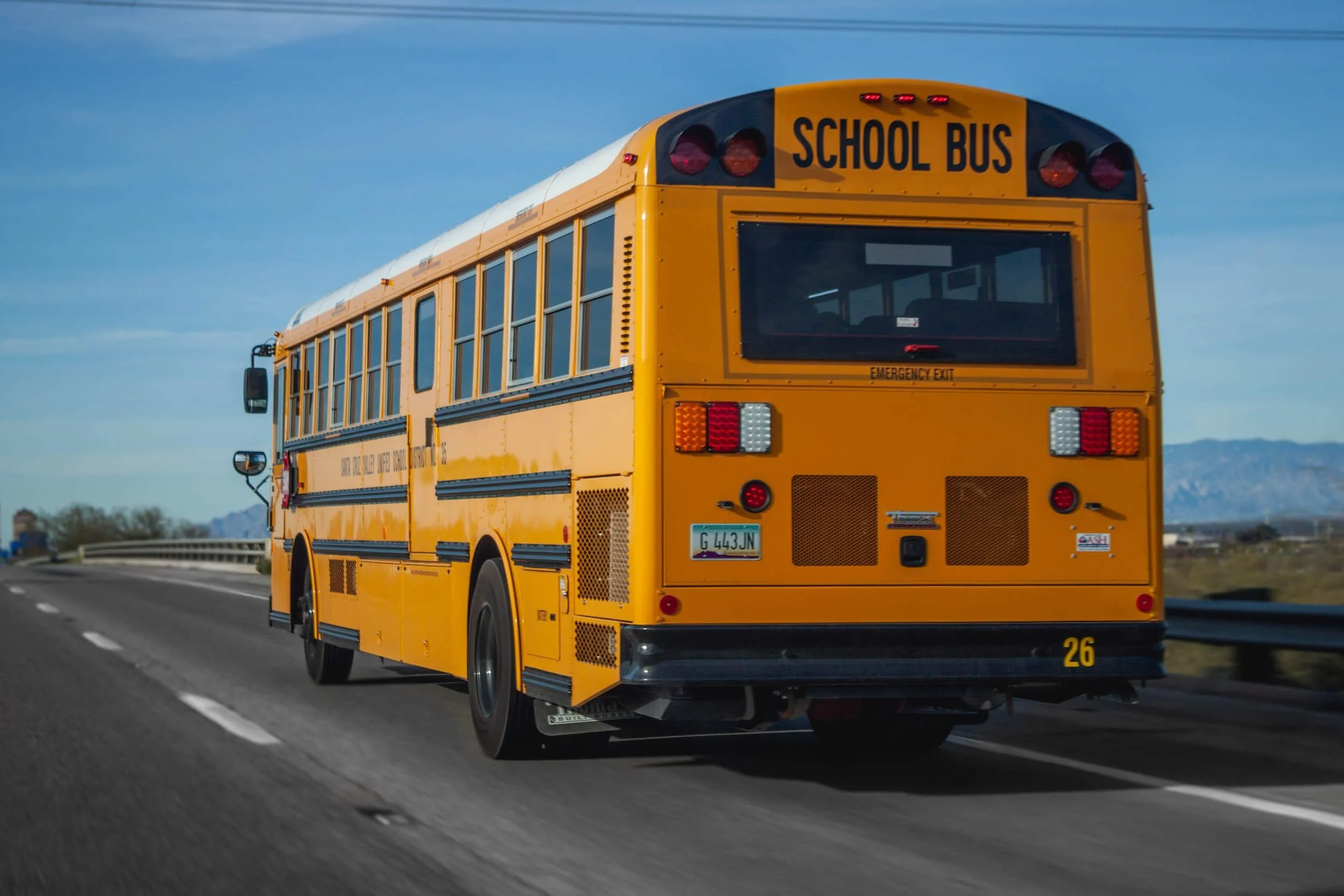 school bus on street