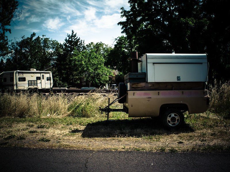 pickup trailer with bbq smoker