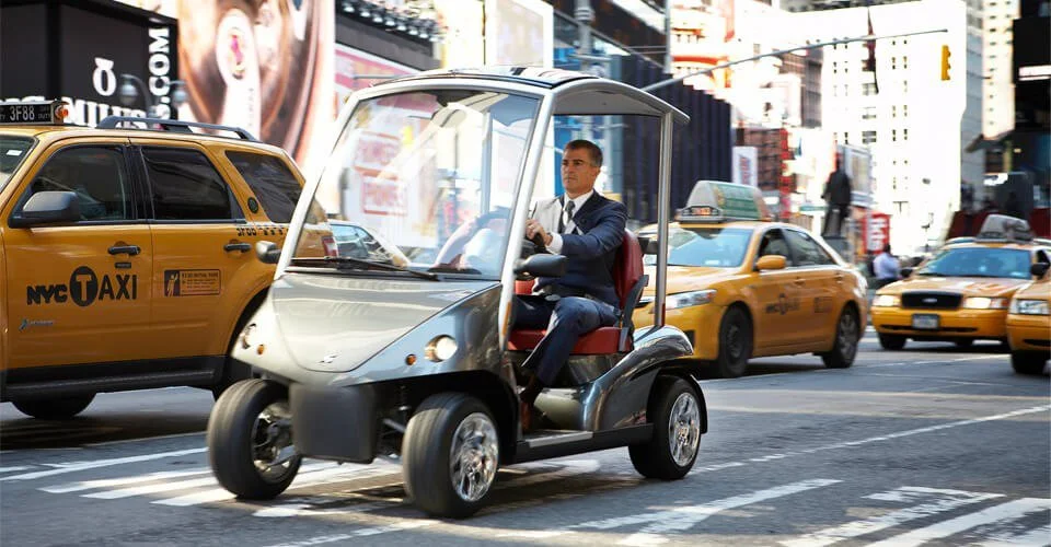 golf cart on street