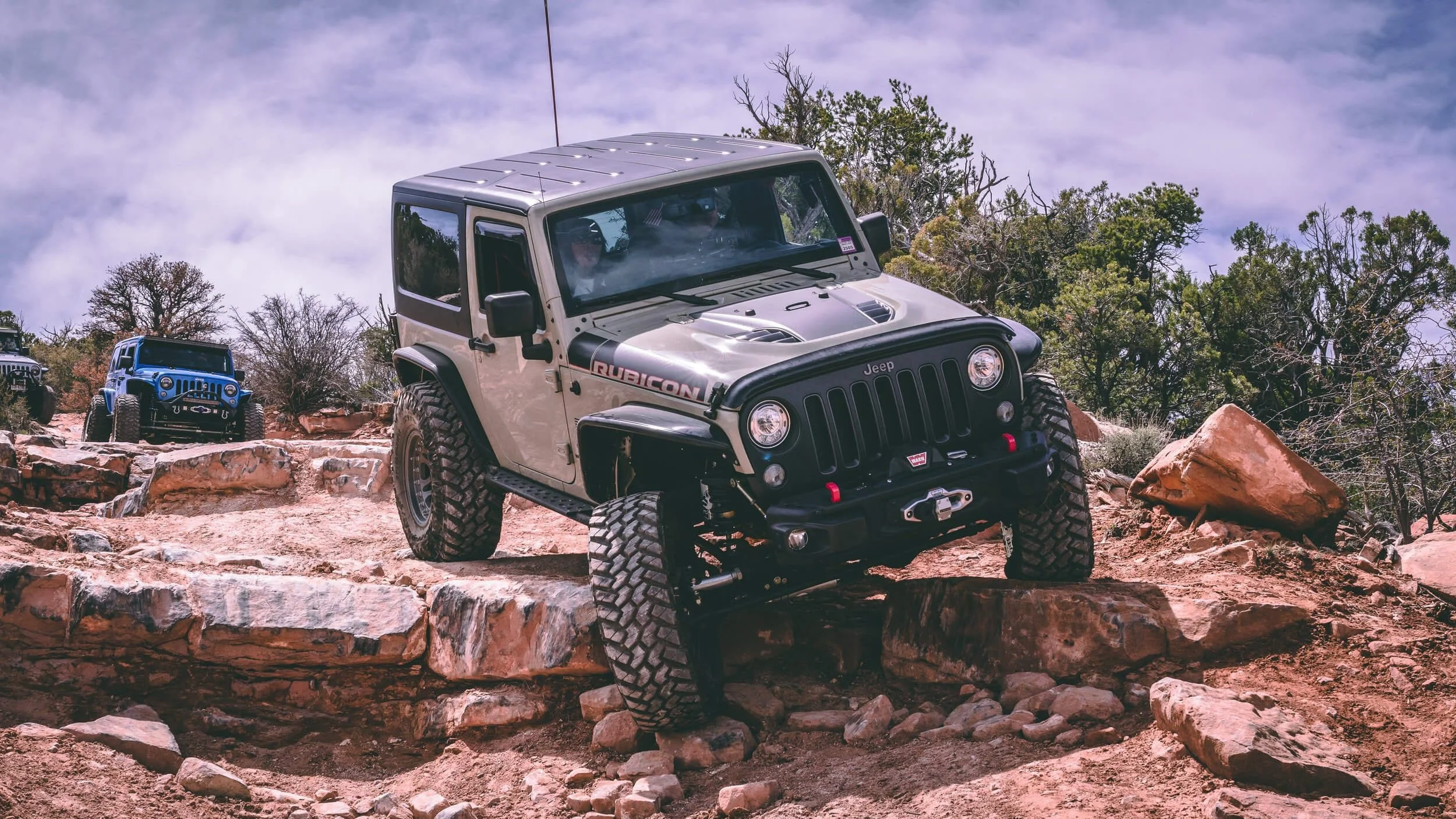 jeep on rocky mountain
