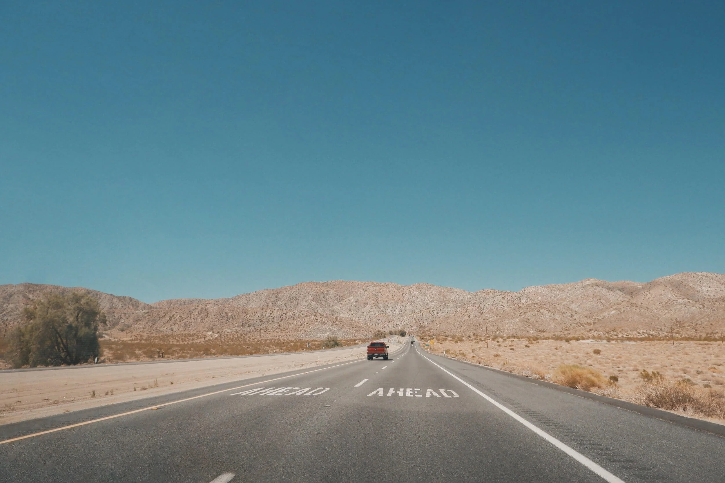 car on open road