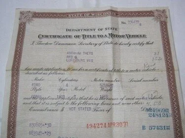 certificate of title