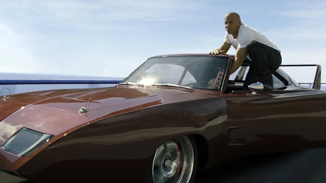 Vin diesel jumping from car