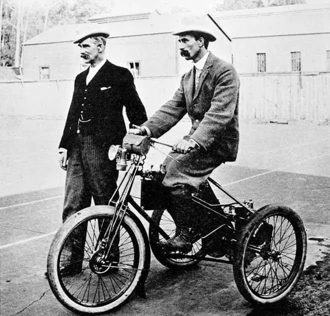 people with very old motorcycle