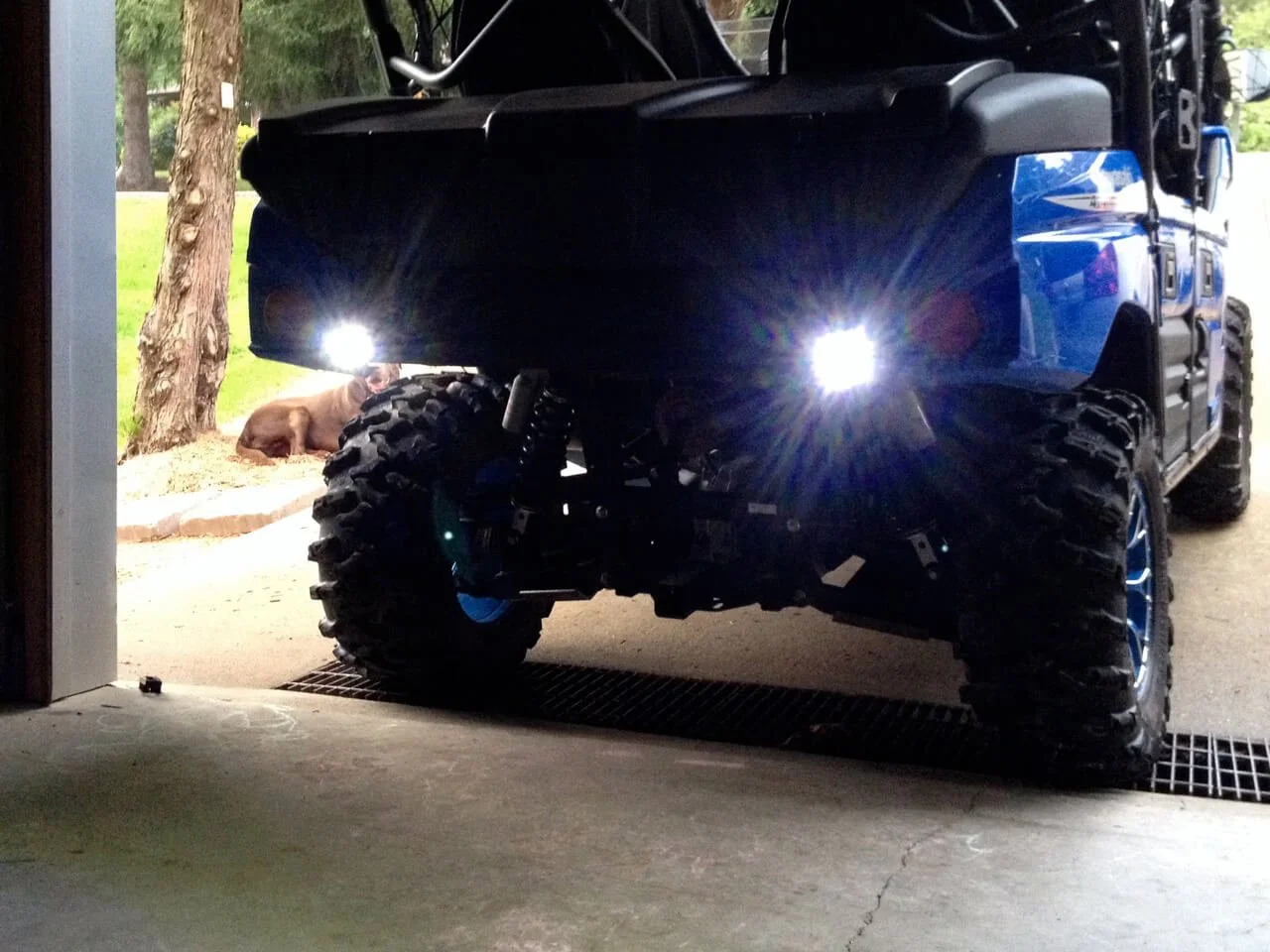 LED pod reverse lights on a UTV