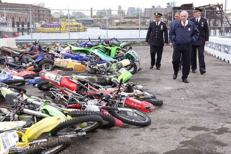 NYPD crushes dirt bikes