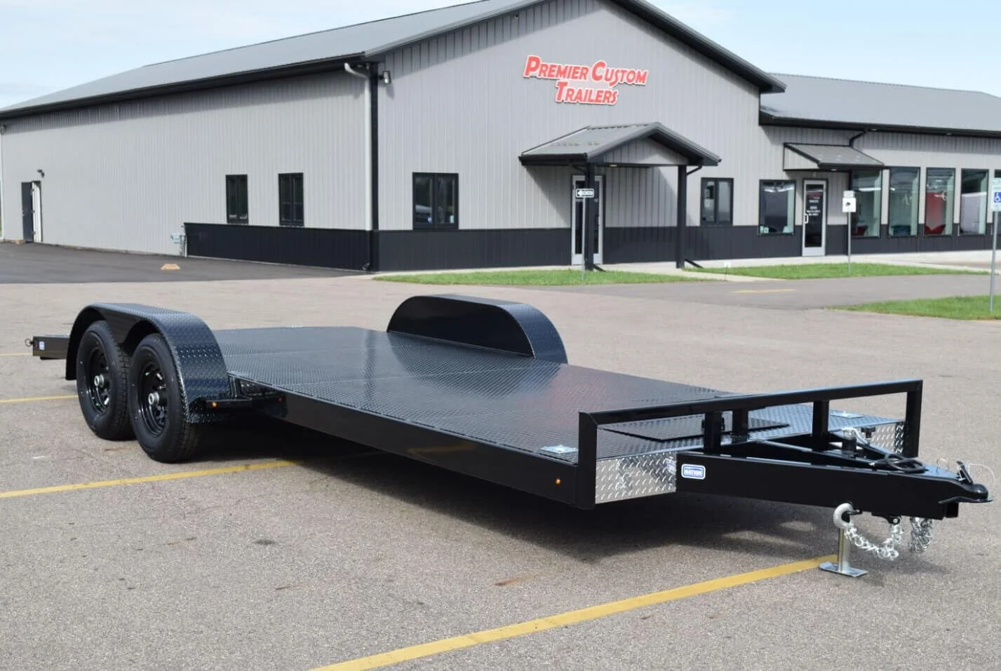 custom car trailer black