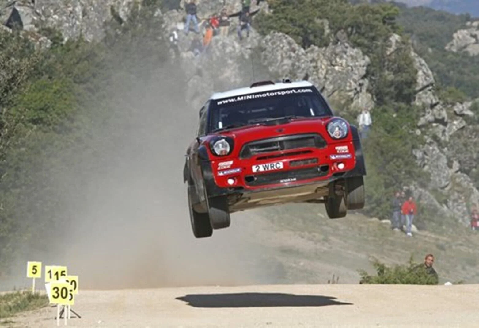 car jumping in the air