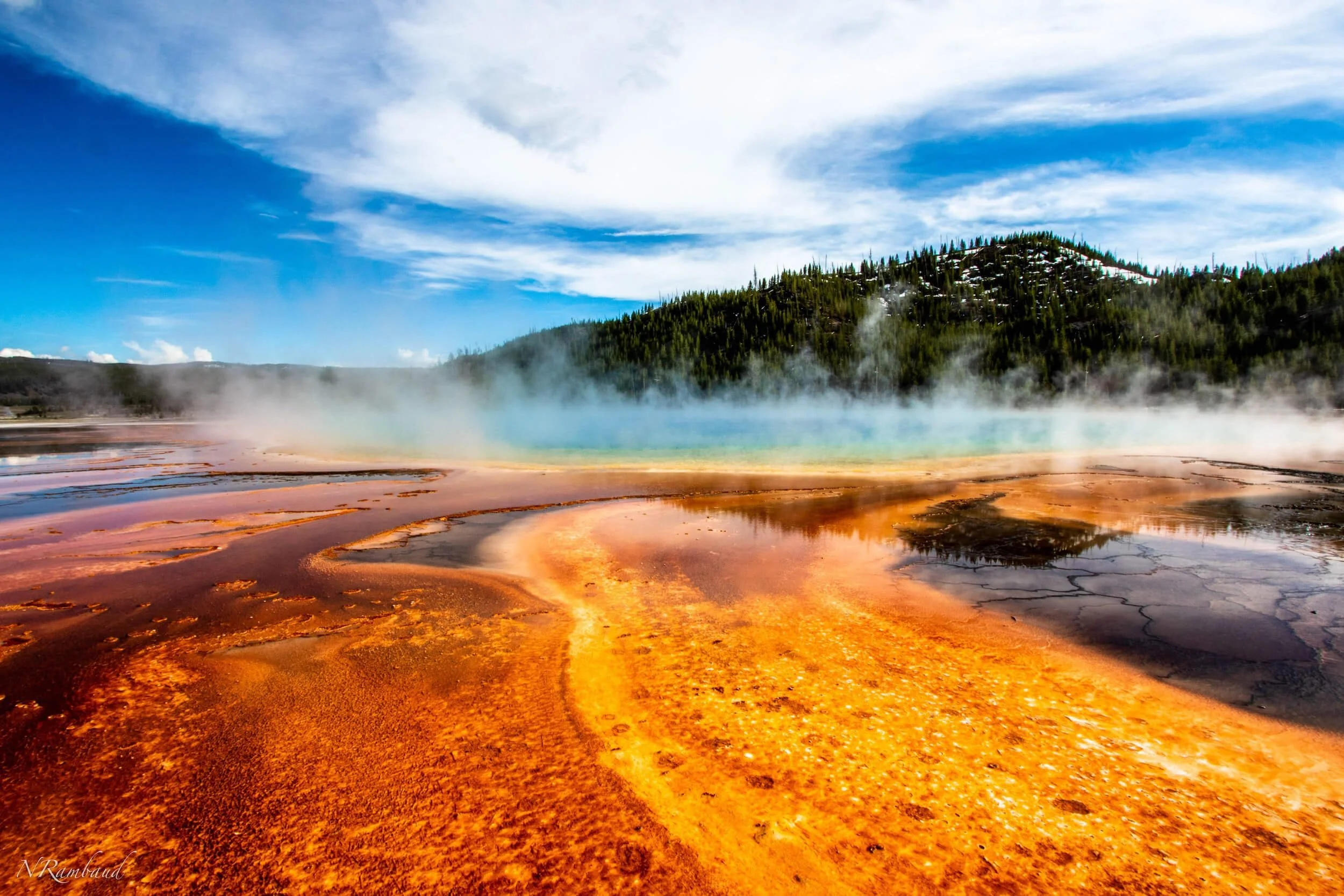 geyser within mountain in Montana