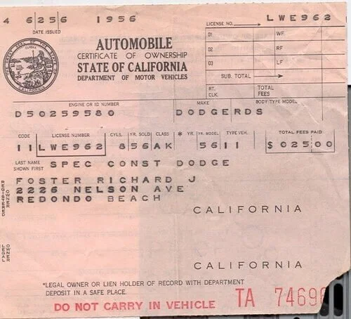 old california pink slip