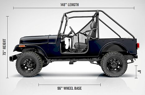 Mahindra Roxor dimensions