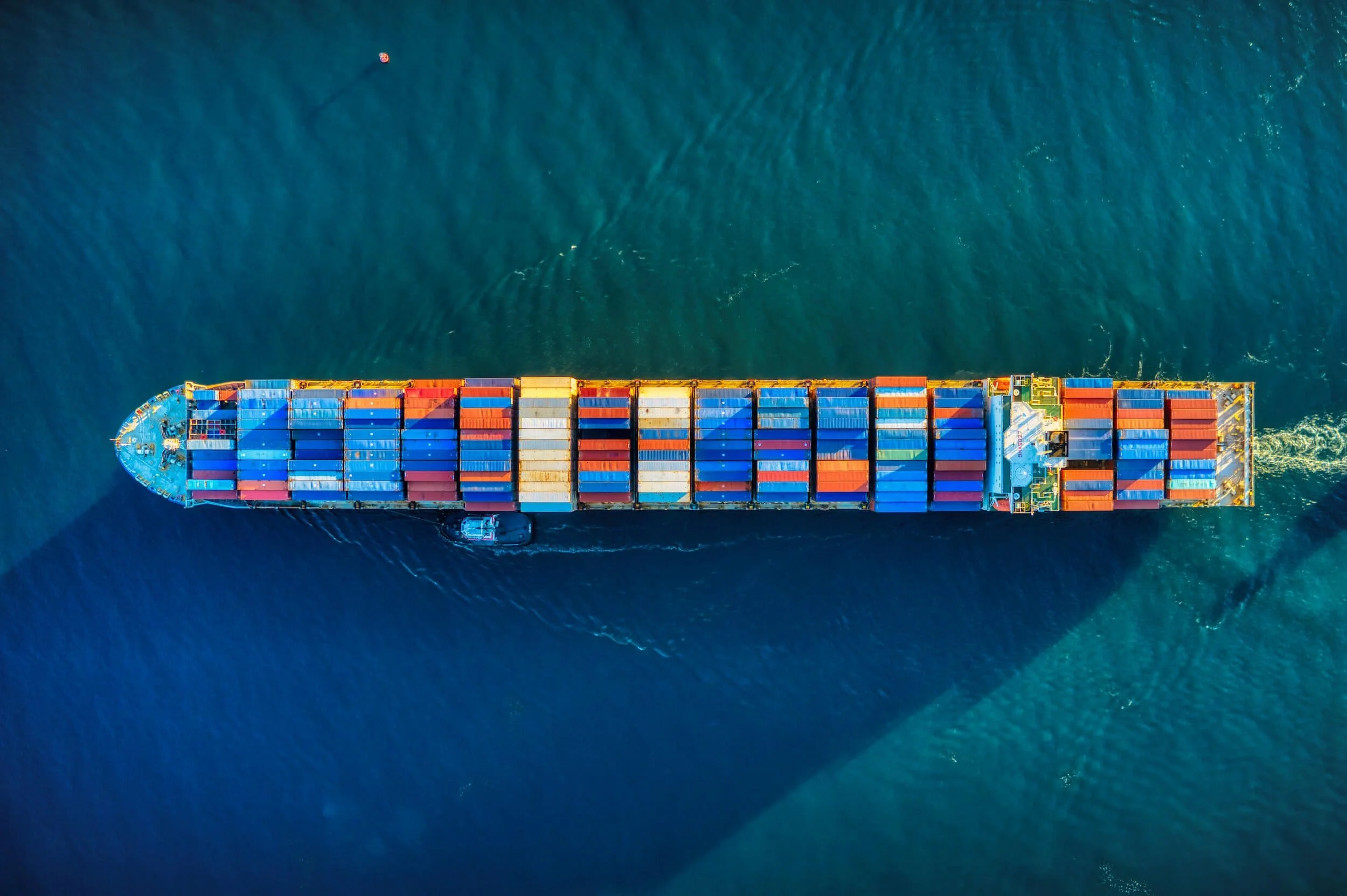 containers on ship