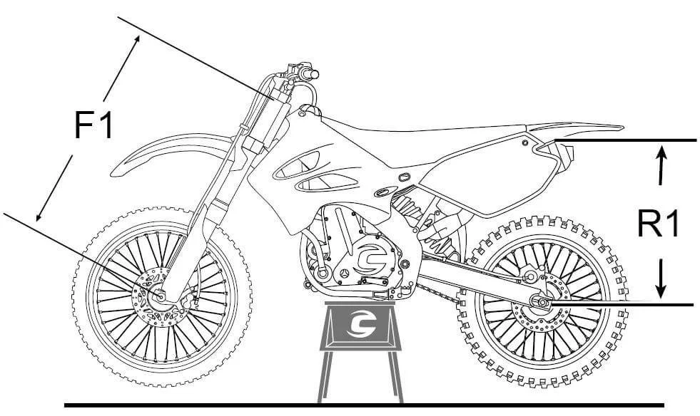 Dirt Bike Sag illustration