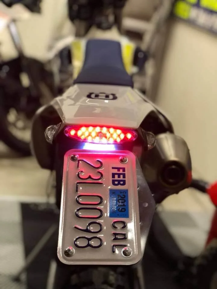 dirt bike with CA plate.
