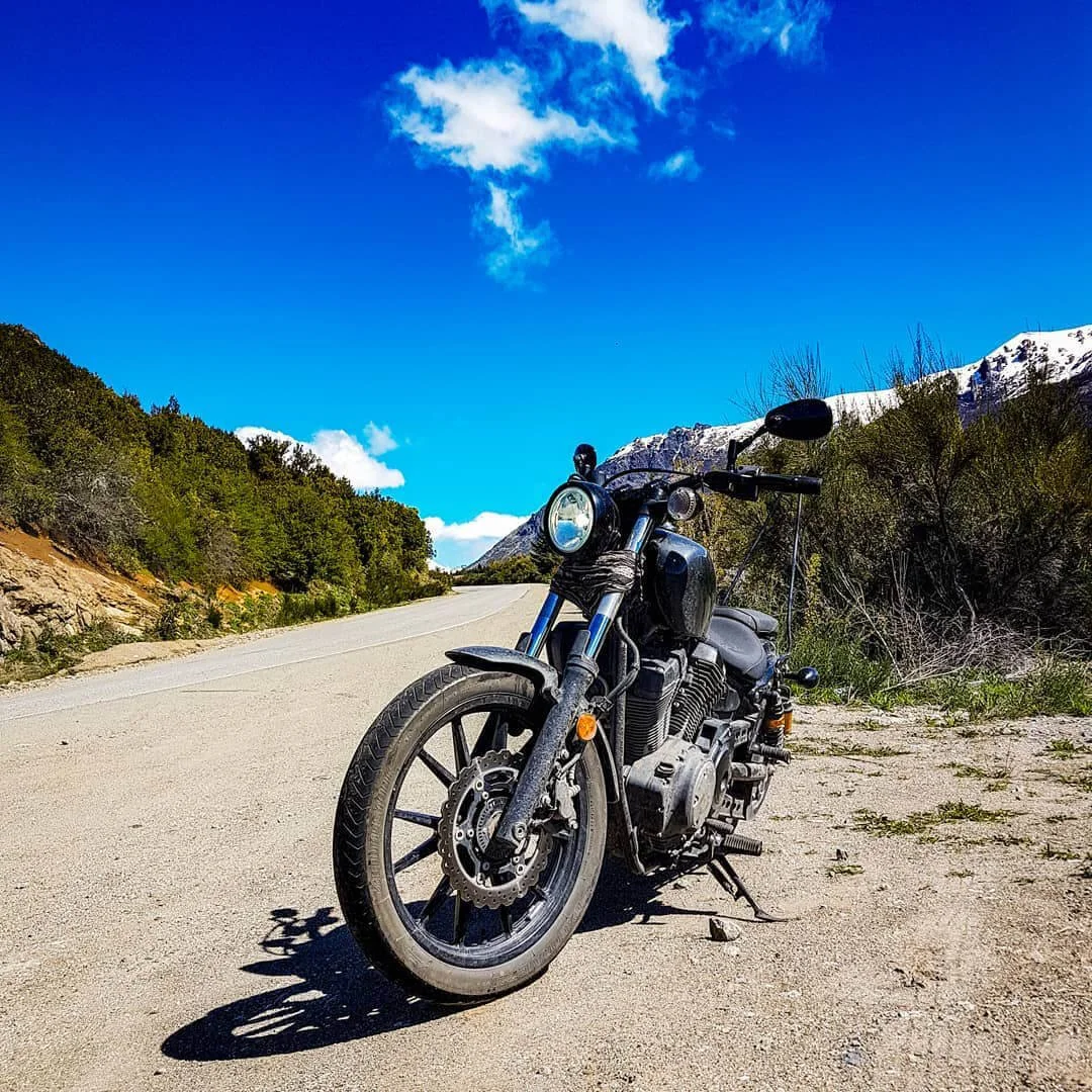 motorcycle in the wild