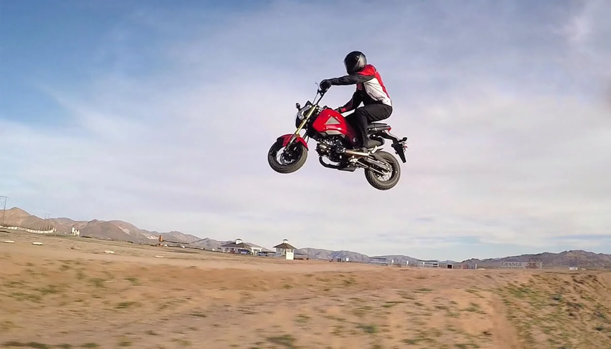 grom jumping in the air