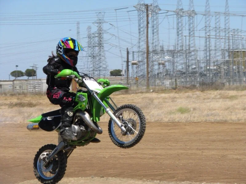 kx wheelie on street