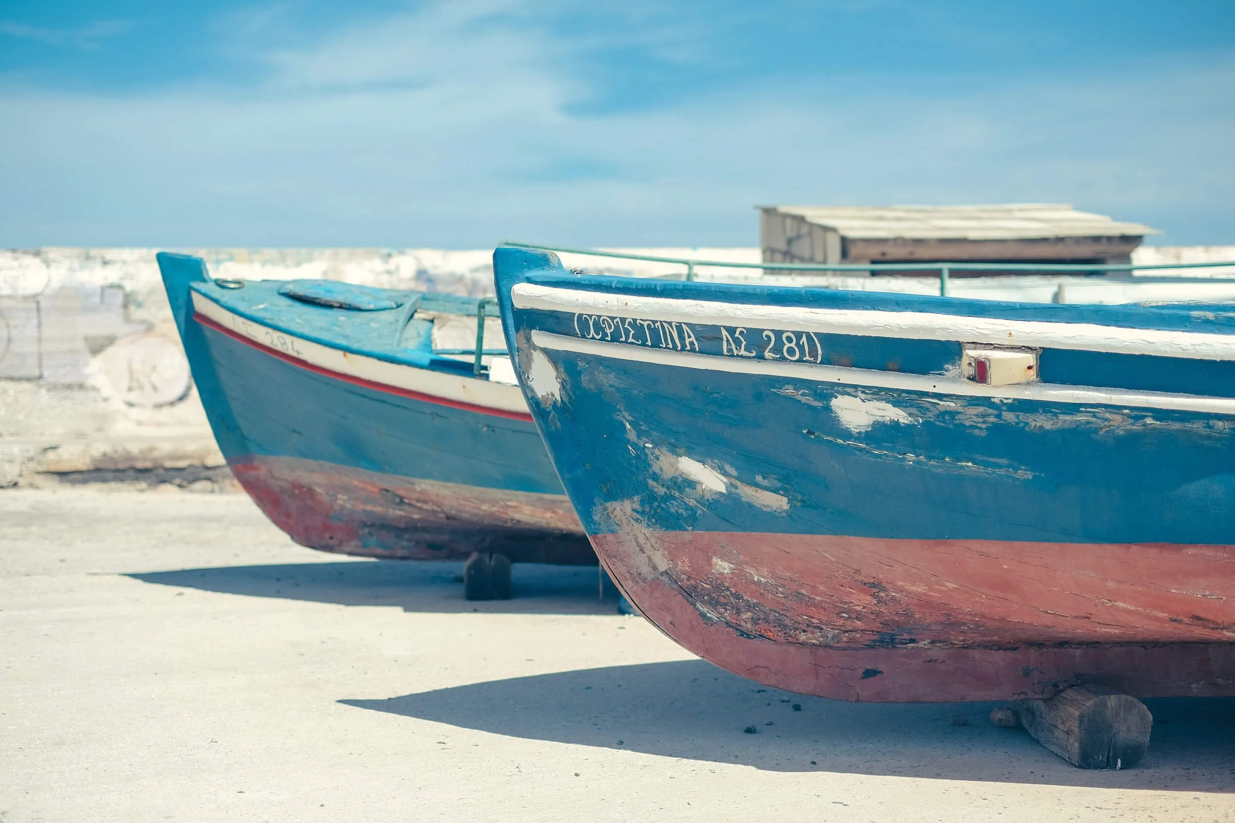Beached boat