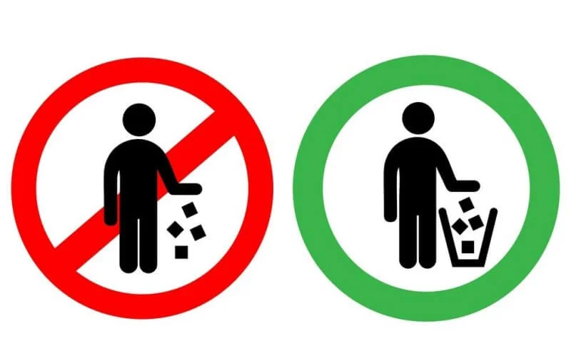 litter sign