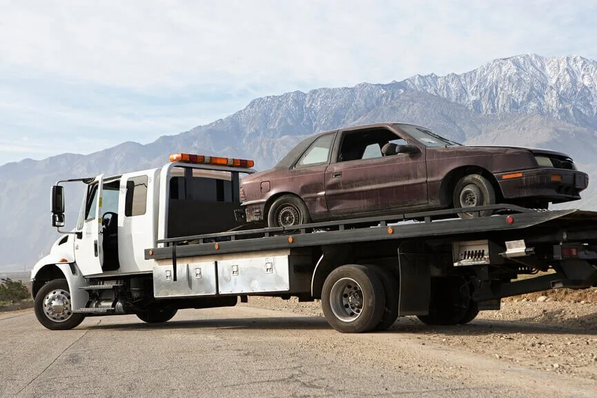 Abandoned car towed