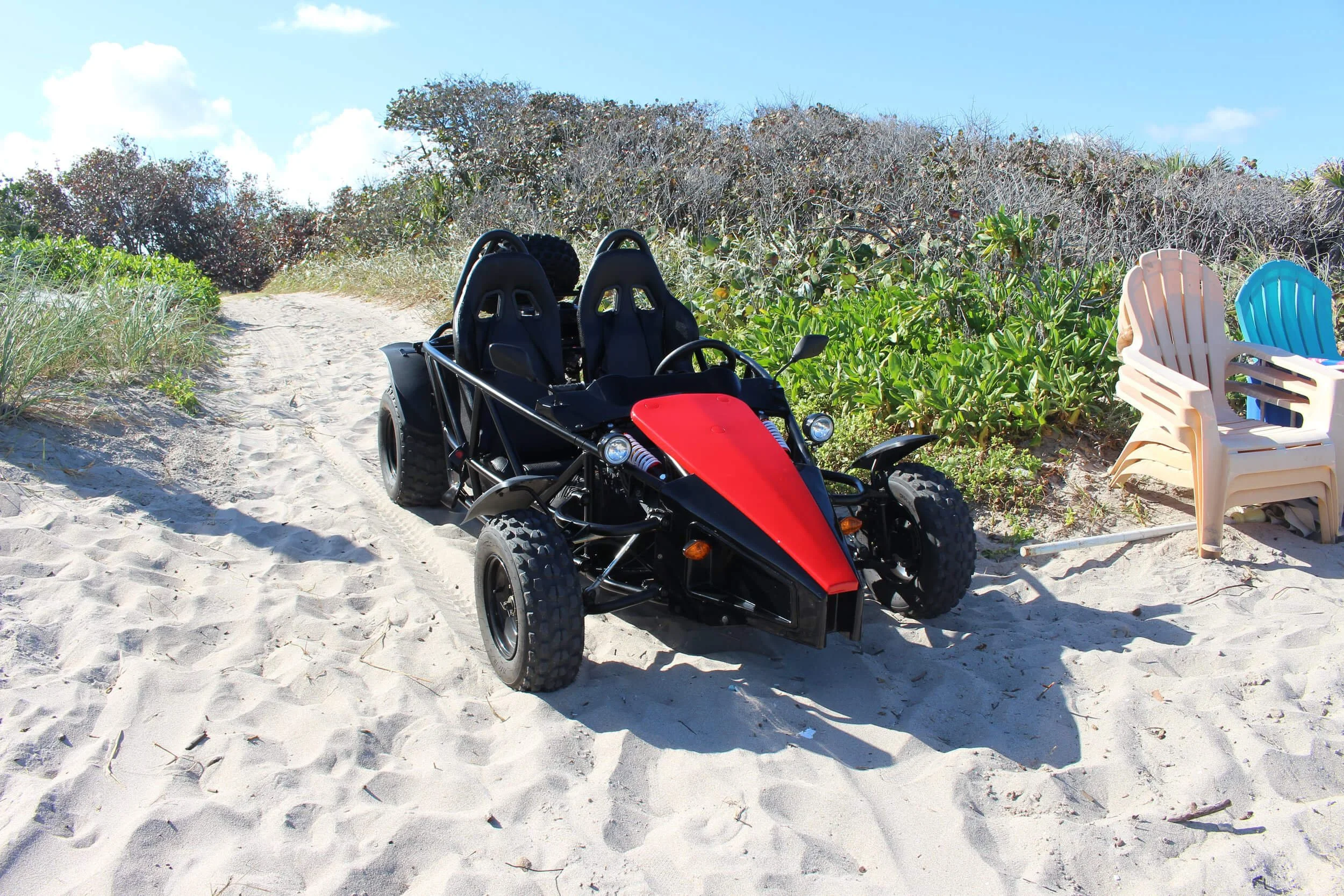 go kart on beach