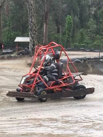 person riding Go Kart