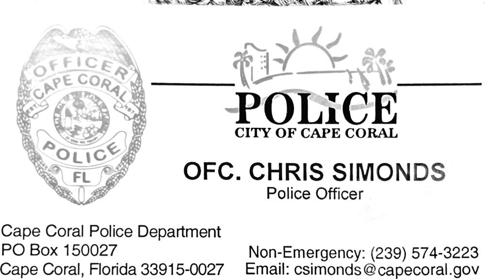 Officer business card